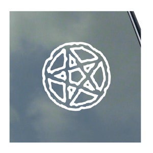 Pentagram Rough Outline vinyl sticker decal Pagan Gods Druid Pentacle