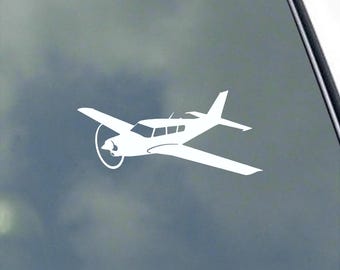 PA-24 Commanche Pilot in Flight Vinyl Sticker Decal by KLO Graphics Private Aviator Flight School Trainer