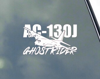 AC-130J Ghostrider Text Pilot Crew vinyl sticker decal Military Air Force for Truck Car Window Plane
