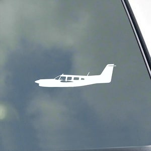 Calcomanía de vinilo para Cherokee PA-32 con vista lateral de seis pilotos, de KLO Graphics, para transporte privado, taxi aéreo, apoyo en la selva, evacuación médica, PA32-300, PA32