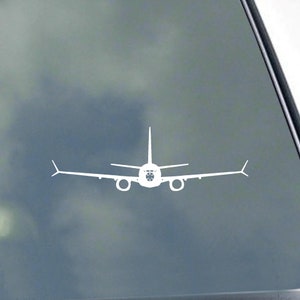 737 Next Generation with Scimitar Winglet Pilot Crew Front Vinyl Sticker Decal Commercial Aircraft 737-600 737-700 737-800 737-900 MAX