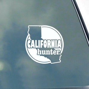 California Hunter Vinyl Sticker Hunting Sportsman Fishing Car Truck Windows