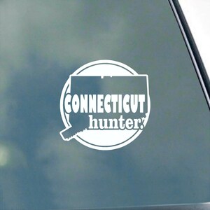 Connecticut Hunter Vinyl Sticker Hunting Sportsman Fishing Car Truck Windows