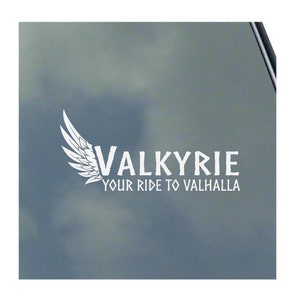 Valkyrie Your Ride to Valhalla Vinyl Sticker Decal Asatru Odin Thor Gods Pagan