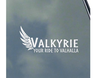 Valkyrie Your Ride to Valhalla Vinyl Sticker Decal Asatru Odin Thor Gods Pagan