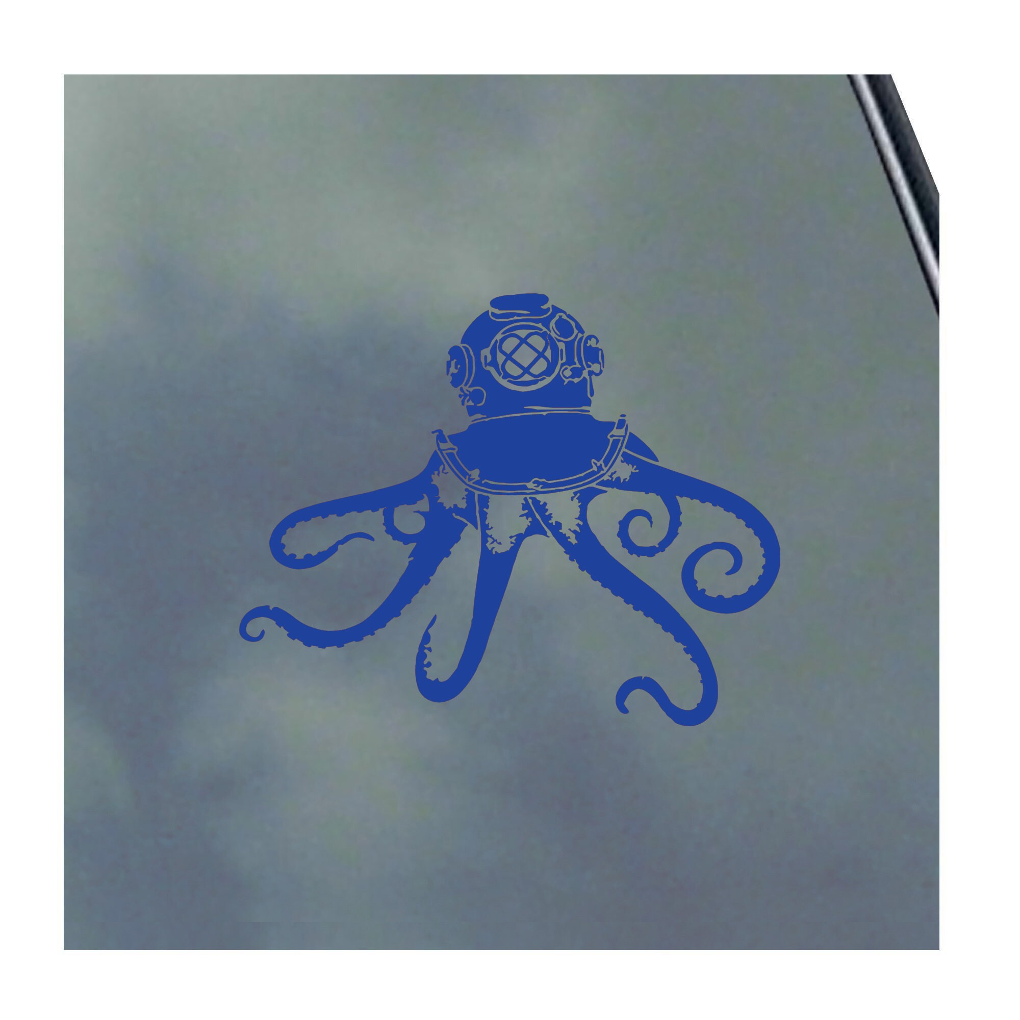 DEEP SEA DIVER Octopus Only Vinyl Sticker / Decal Ocean Scuba Dive ...