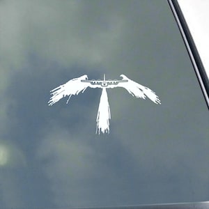 C-130H HERCULES Pilot Front View with Angel Wings Vinyl Sticker Decal Air Force Military Transport Crew Refuel