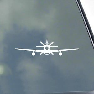 P-51D MUSTANG Pilot FRONT with Tanks Vinyl Sticker Decal WWII Warbird Army Air Force Veteran P-51 P51