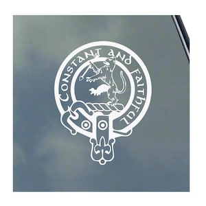 MacQUEEN CLAN CREST vinyl sticker Truck Car Computer Scottish Tartan