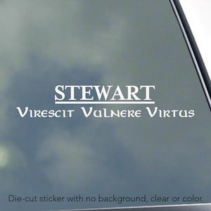 STEWART CLAN CREST Line vinyl sticker decal Truck Car Computer Scottish Celtic