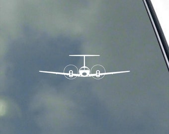 EMB-120 Front View Vinyl Sticker Decal by KLO Graphics General Aviation Commuter Airliner