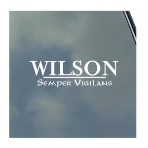 WILSON CLAN CREST Line Vinyl-Aufkleber LKW Auto Computer Scottish Celtic