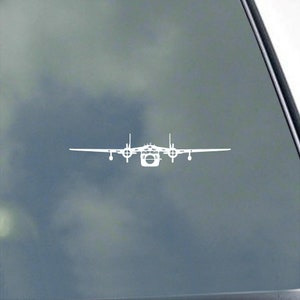 AC-119K Shadow Pilot Front with 4 Prop vinyl Sticker Decal Crew Air Force Vietnam Warbird