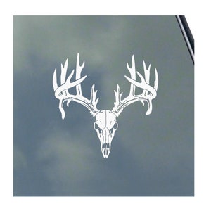 Adesivo de vinil DEER ANTLERS para caça, caveira de veado, caçador, esportivo, carro, caminhão, janelas