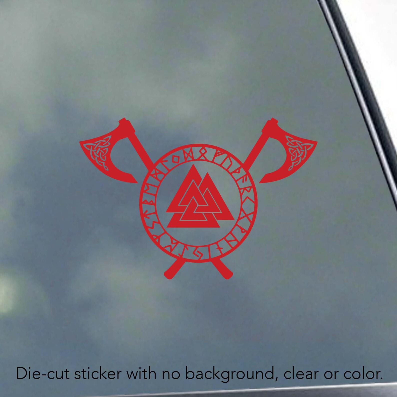 ASATRU RUNE With AXES Vinyl Sticker Decal Asatru Odin Thor Gods Pagan ...