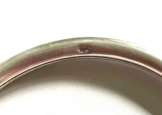 Sterling silver round split bangle. - image 2