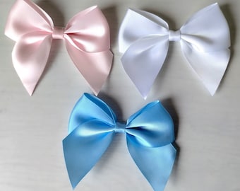 Large Satin Ribbon Bows: Self Adhesive Craft Bow, Baby Shower Decor