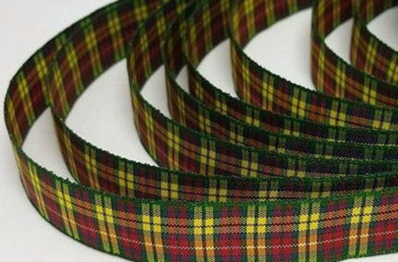 25mm Red per metre Yellow Scottish Tartan Ribbon 25mm Red per metre Yellow Scottish Tartan Ribbon