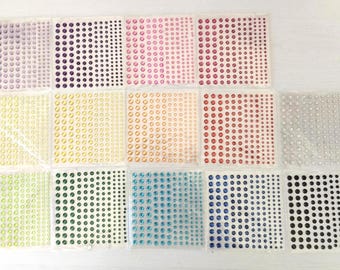 Rhinestone Gems for Crafts 165 Self Adhesive Choice 14 Colours Acrylic Gem Sticker