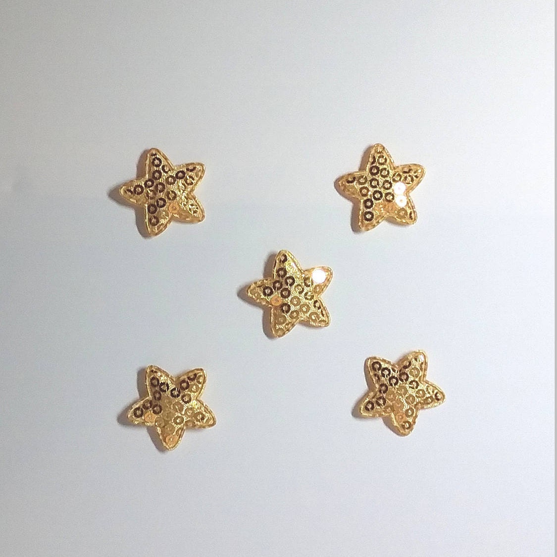 Sequin Stars Applique Gold Sparkly Star Embellishments Star Etsy