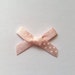 Satin Bows Light Pink Polka Dot Embellishments, Satin Bows, Craft Supplies, Craft Bows, UK Craft Supplies, Card Making Bows 10 Bows