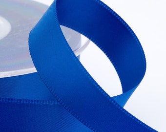 Royal Blue Italian Options Satin Ribbon: Wedding, Cake, & Craft Bow Making