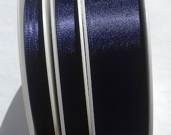 Dark Navy Satin Ribbon: D.S. Craft & Gift Wrap