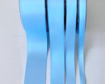 Pale Blue Satin Ribbon 10, 15, 25, & 38 mm width, Craft - Baby -  Wedding