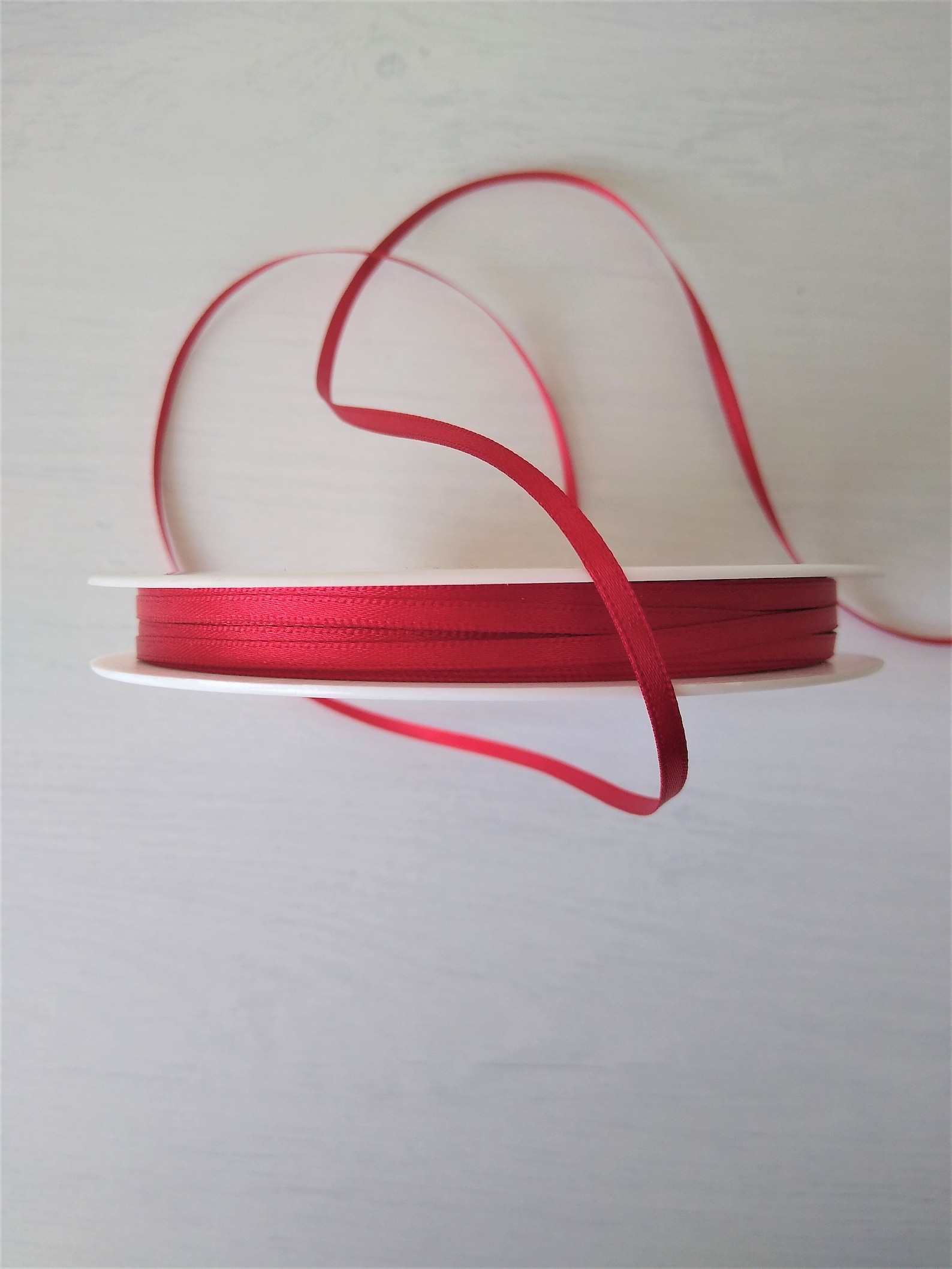 3 Mm Satin Red Ribbon Thin 3 Mm Shindo Ribbon Post Box Red Etsy