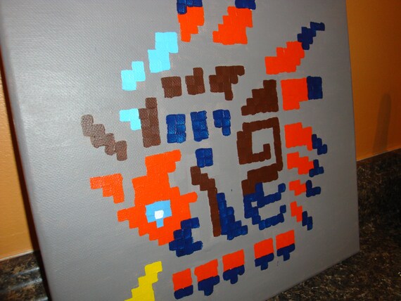 Sale 10 Off Monster Hunter Rathalos Icon Pixel Painting Etsy