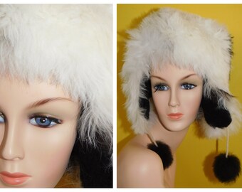 Gorgeous Ivory off White Lamb Fur Shearling Hat / Real Fur  display picture 3