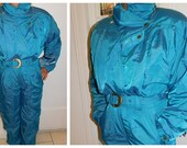 Vintage NOS One Piece Snow Suit Skiing Suit Roffe Aquarius Stargazer Skiing costume New Old Stock Size Large
