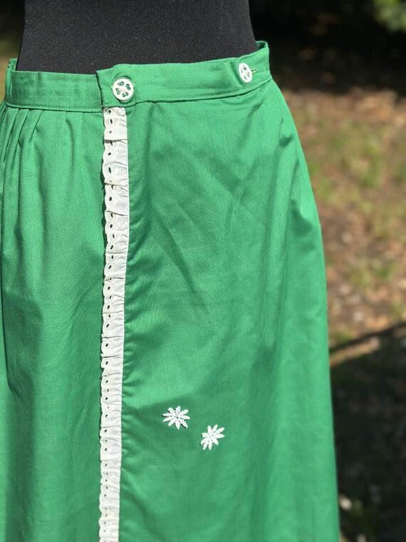 Vintage 70s Reversible Wrap Patchwork Floral Skir… - image 3