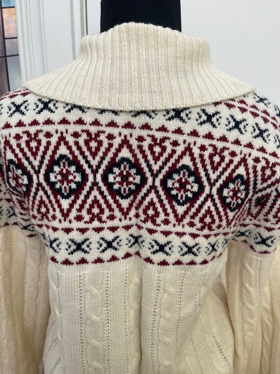 Vintage Janzen Nordic Style Cardigan Wool Sweater - image 6
