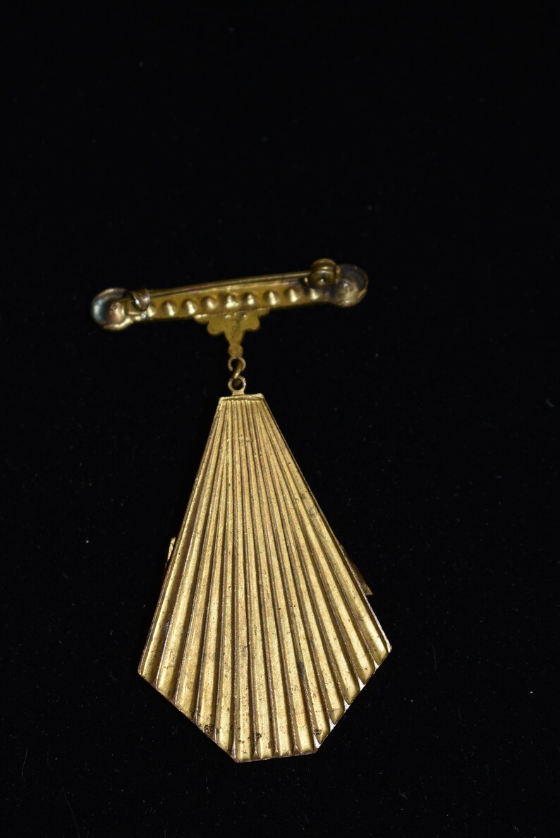 Vintage 1920's Art Deco Brooch Pin Art Deco Geometric Etsy