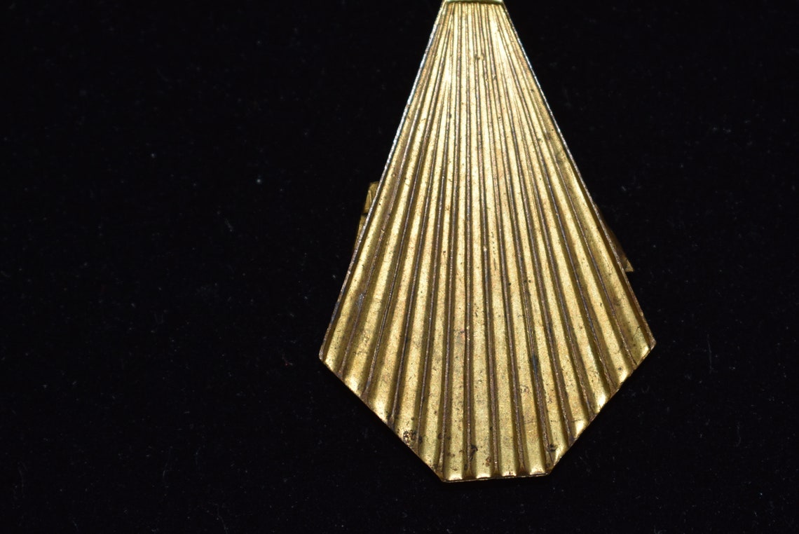 Vintage 1920's Art Deco Brooch Pin Art Deco Geometric Etsy