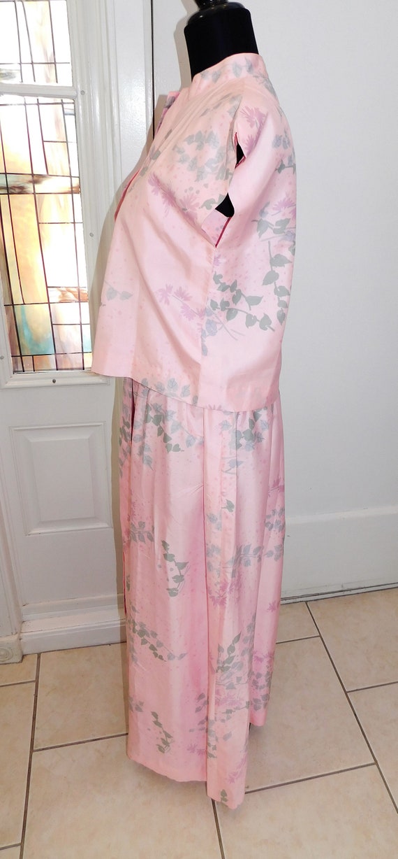 1970s Thai Silk Pink Dress Jacket Set Indra Souve… - image 6