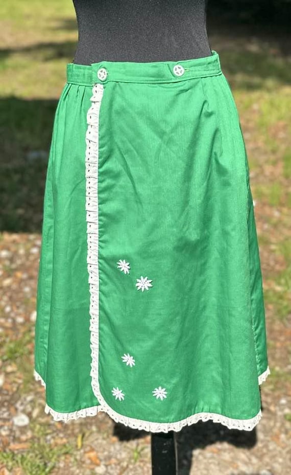 Vintage 70s Reversible Wrap Patchwork Floral Skir… - image 10
