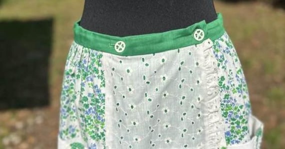 Vintage 70s Reversible Wrap Patchwork Floral Skir… - image 6