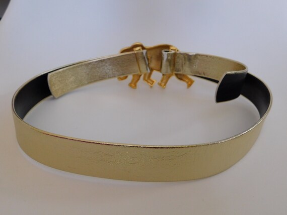 Vintage Doreen Ryan Gold Elephant Belt Elephant S… - image 4