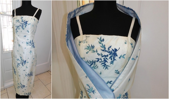 Vintage 60s Gown, Ivory Organza Gown, Couture Gown