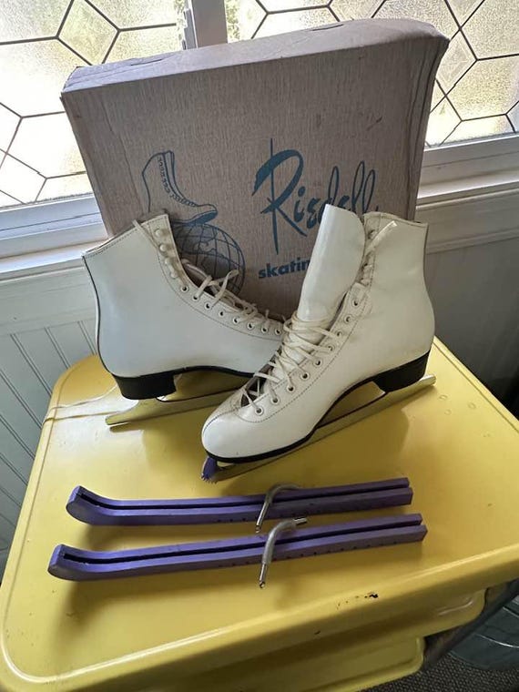 Vintage Riedell Figure Skates With English Sheffield Steel Blades