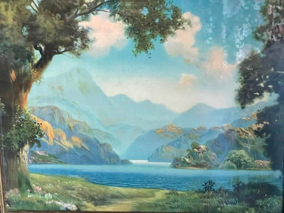 Antique Original Framed 'glorious Vista