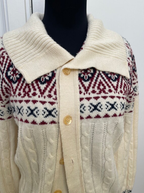 Vintage Janzen Nordic Style Cardigan Wool Sweater - image 3