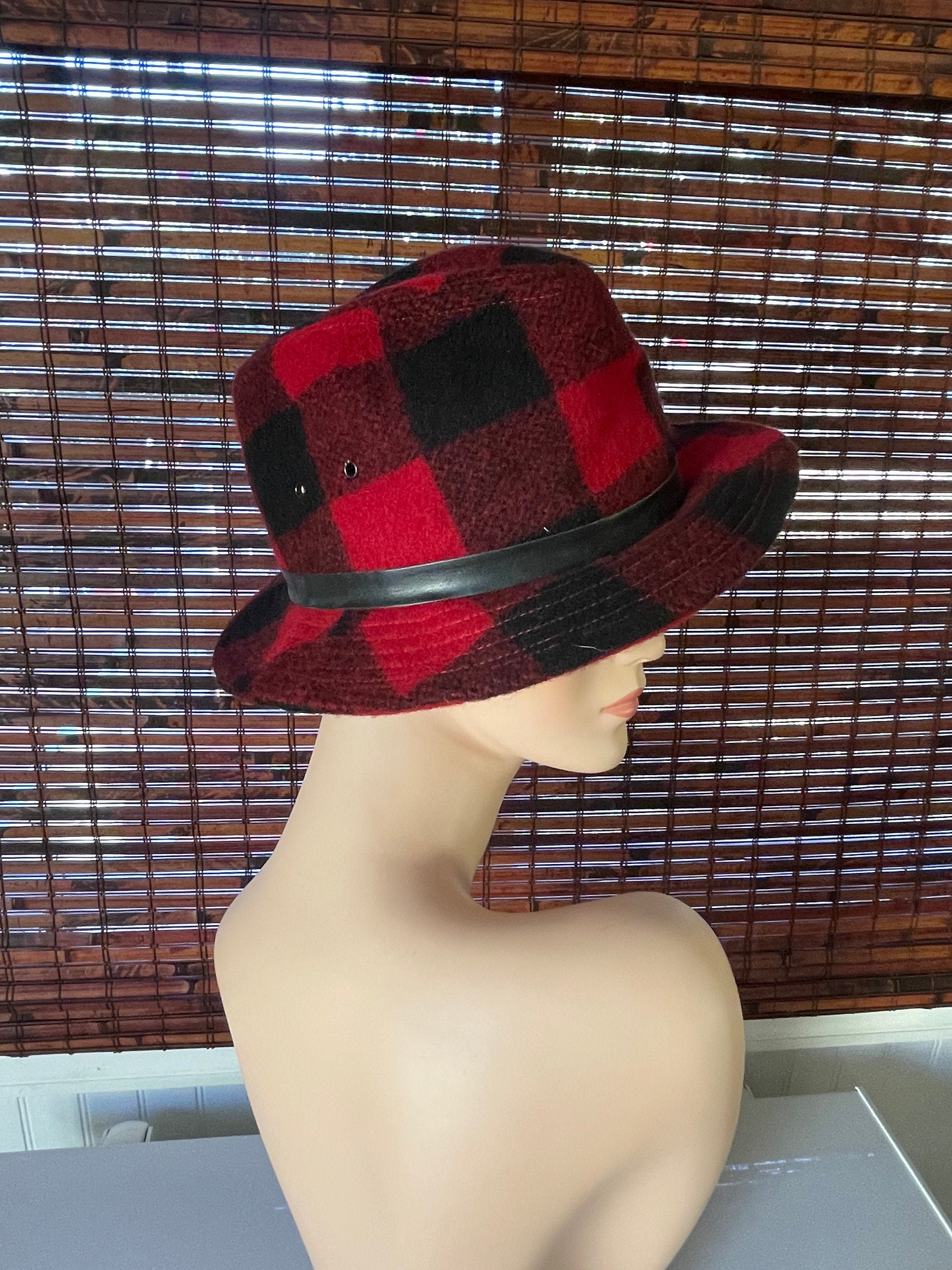 Buffalo plaid fedora Clearance