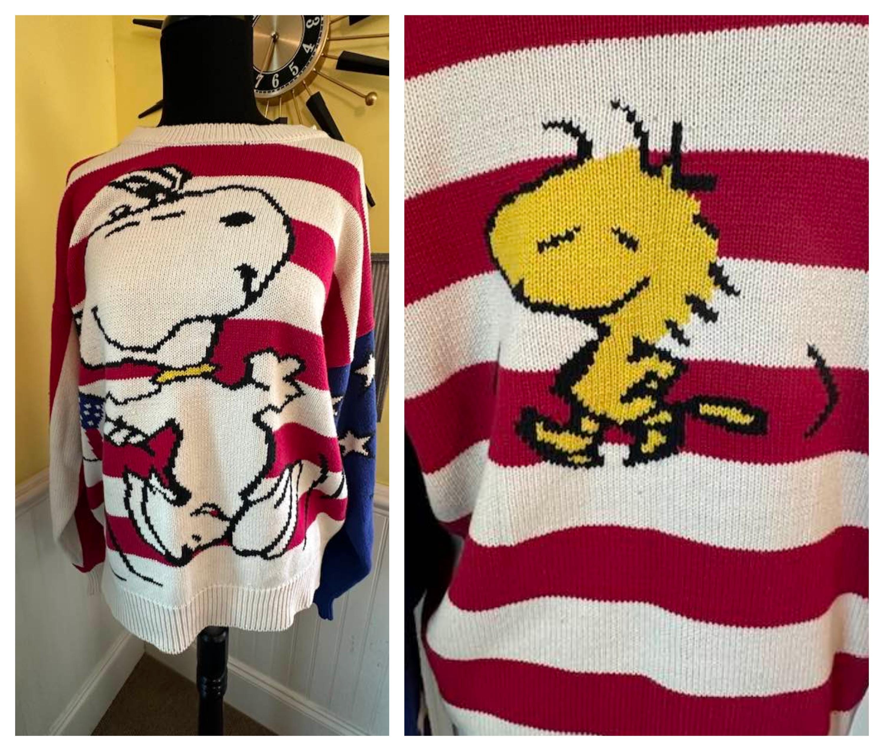 Snoopy Knit Sweater - Etsy Snoopy Knit Sweater - Etsy