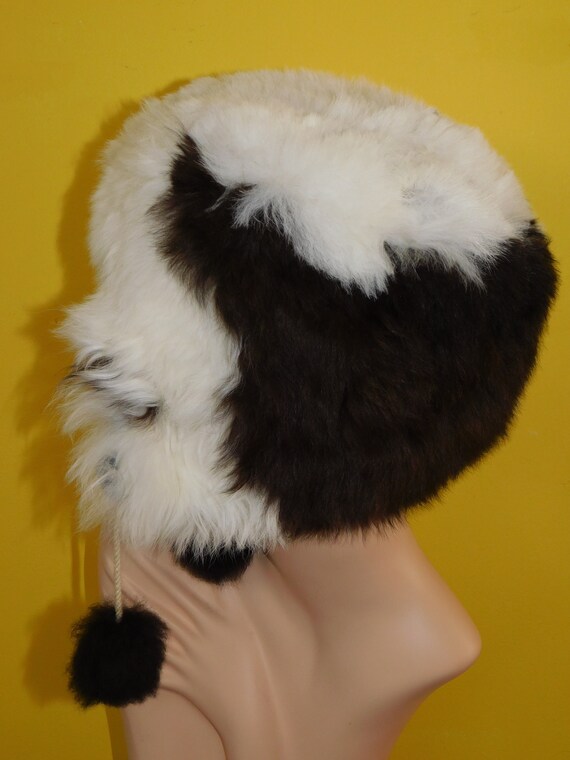 Vintage Tuscan Fur Pom Pom Ski Hat Sheepskin Shea… - image 3