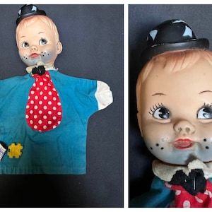 Vintage 1964 Tommy Tramp Hand Puppet Knickerbocker Rare Hand puppet
