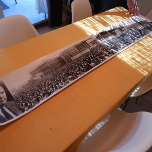 RARE Panoramic Photograph Proof Harry Truman Barkley 1949 Inaugural Address Tenschert 59&quot;