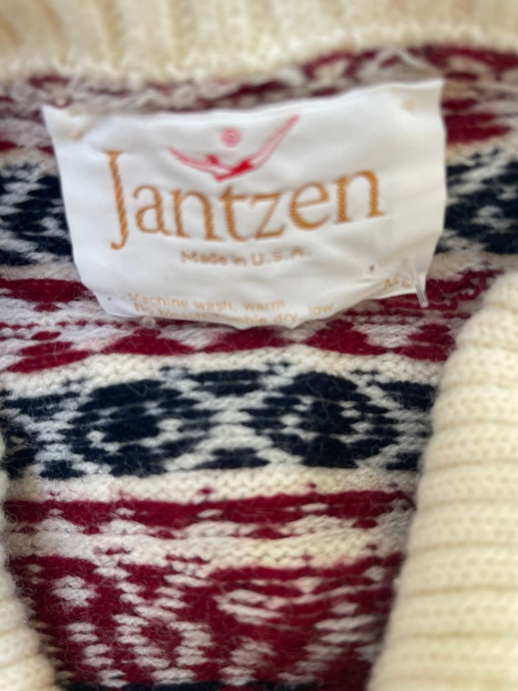 Vintage Janzen Nordic Style Cardigan Wool Sweater - image 9